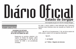Publicada Lei que Reestrutura os serviços notariais e de registro em Sergipe